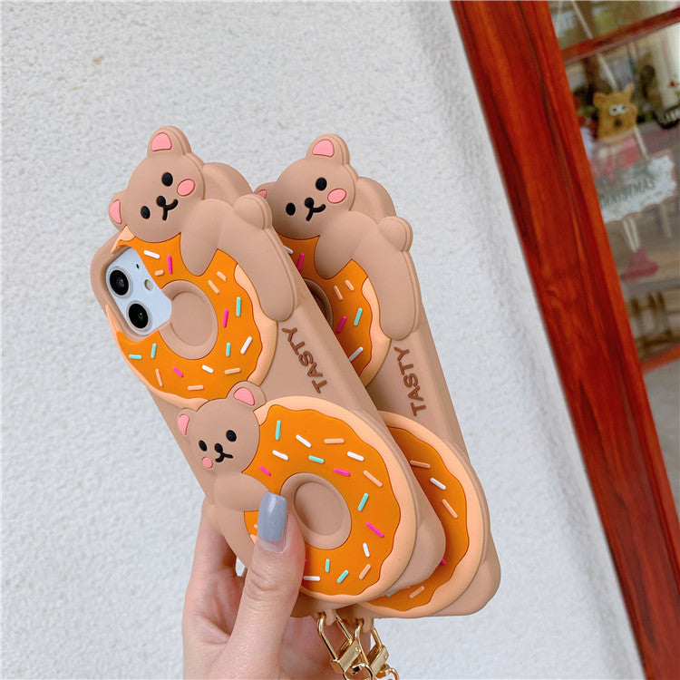 Donut Bear Silicone iPhone Case