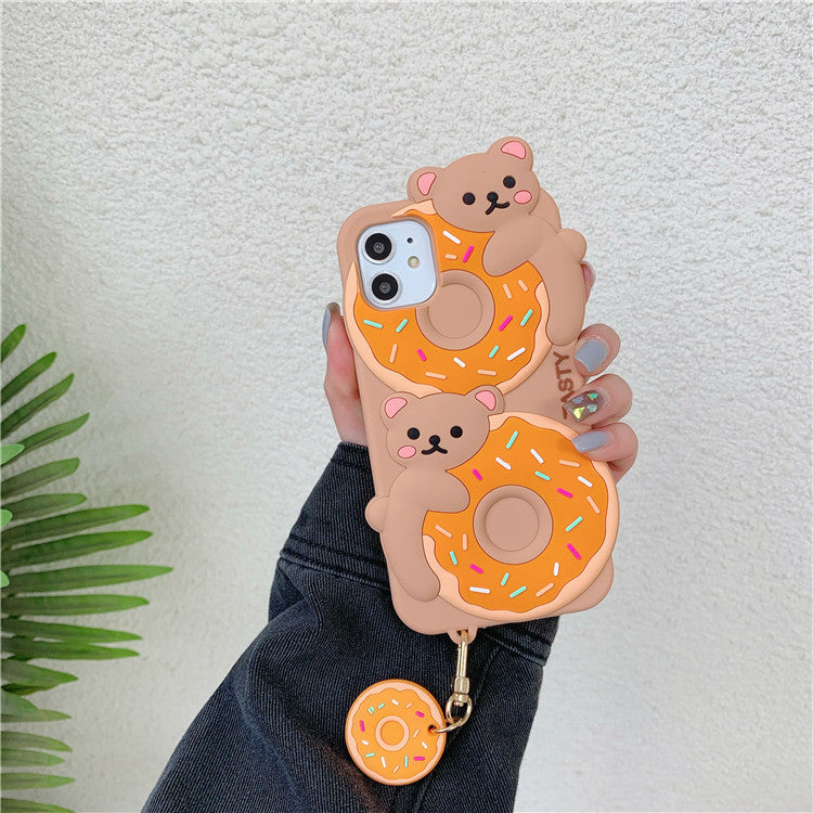 Donut Bear Silicone iPhone Case