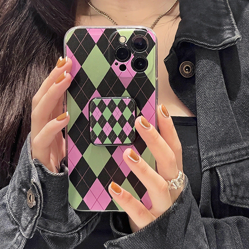 Green Argyle Case