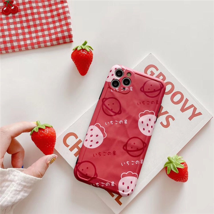 Strawberry Universe Graphic iPhone Case TBS719